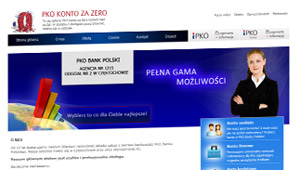 Strona wizytówka prezentująca ofertę agencji PKO BP z Częstochowy.
